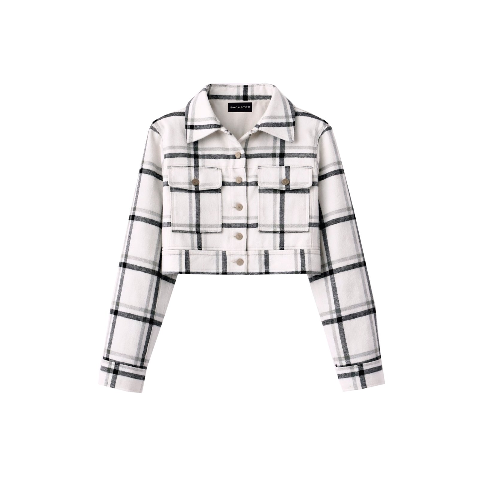 Chaqueta corta elegante a cuadros | Backster